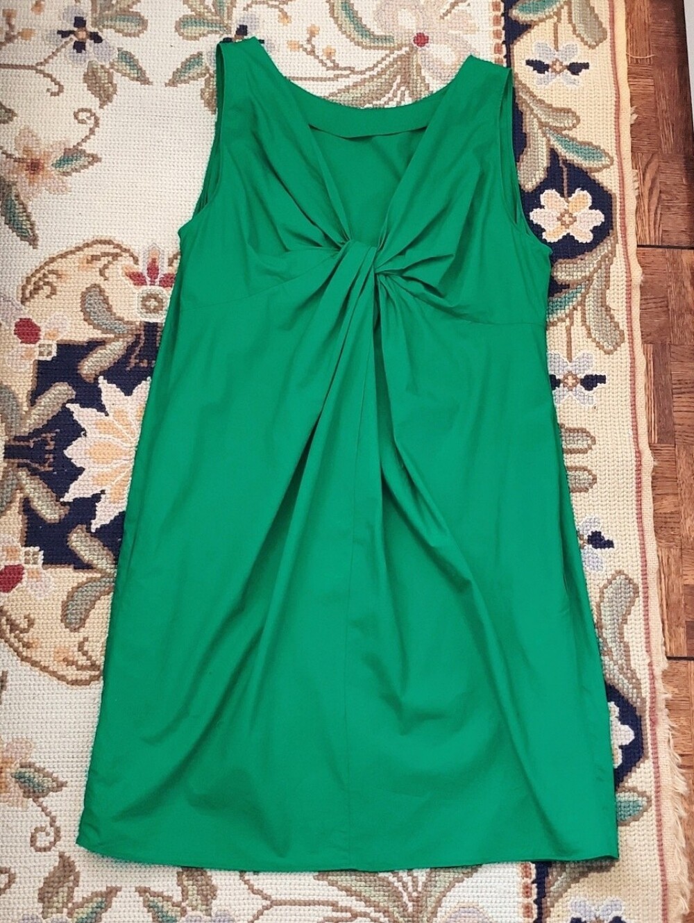 GAP Emerald Green Twist-Back Midi Shift Dress